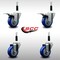 Service Caster 3.5'' SS Blue Poly Swivel 7/8'' Expanding Stem Caster Set 2 Total Lock Brakes, 4PK SCC-SSEXTTL20S3514-PPUB-BLU-2-S-2-78 - alternate 5